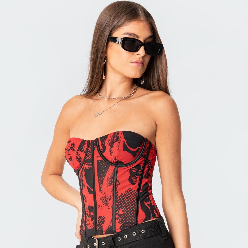 Edikted Aly Mesh Corset Top